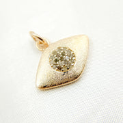 DC343. Diamond Sterling Silver Eye Pendant